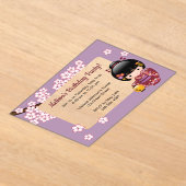 Invitations En Acrylique Sakura Kokeshi fenêtre transparente Anniversaire v (Poser)