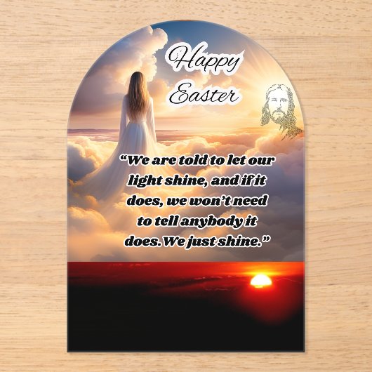 Invitations En Acrylique Salutations à Pâques (Recto)