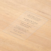 Invitations En Acrylique Samantha Grey Mariage traditionnel élégant (Poser)