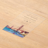 Invitations En Acrylique San Francisco Watercolor Destination Wedding (Poser)