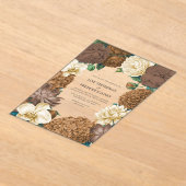 Invitations En Acrylique Sand Dune, Copper Glow & Hazelnut Cream Wedding (Poser)