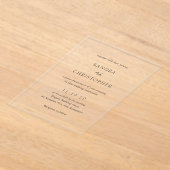 Invitations En Acrylique Sandra Classic Mariage élégant (Poser)