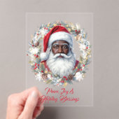 Invitations En Acrylique Santa Holiday Blessings Flat Card (In situ (ordinateur de poche))
