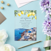 Invitations En Acrylique Santorini Greece Lemons Wedding (Insitu (Mariage))