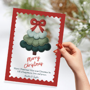 Invitations En Acrylique sapin de Noël bleu, fête hivernale de luxe, vacanc