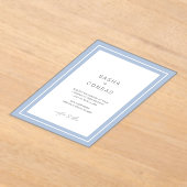 Invitations En Acrylique Sasha Cornflower Mariage moderne (Poser)