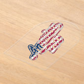 Invitations En Acrylique Script Drapeau Semiquincentenaire America 250 (Poser)