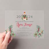 Invitations En Acrylique Script Nocrasse de Noël Open House (In situ (ordinateur de poche))
