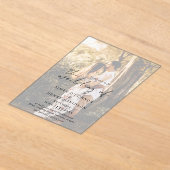 Invitations En Acrylique Script rustique Photo Mariage moderne (Poser)