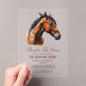 Invitations En Acrylique se présenter à l'invitation du Derby Party rose (In situ (ordinateur de poche))