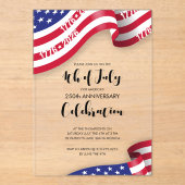 Invitations En Acrylique Semiquincentennial 4th Of July Celebration (Recto)