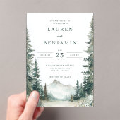 Invitations En Acrylique Serene Mountain Wedding (In situ (ordinateur de poche))