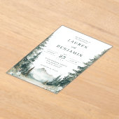 Invitations En Acrylique Serene Mountain Wedding (Poser)