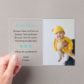 Invitations En Acrylique Serez-Vous Ma Godmère Proposition Photo Baptême (In situ (ordinateur de poche))