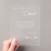 Invitations En Acrylique Serez-Vous Notre Proposition Officielle Mariage Si (In situ (ordinateur de poche))