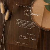 Invitations En Acrylique Serez-Vous Notre Proposition Officielle Mariage Si