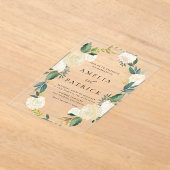 Invitations En Acrylique Serre florale romantique bouchée avec Mariage de v (Poser)