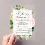 Invitations En Acrylique Service Mémorial Acrylique transparent à feuille f (In situ (ordinateur de poche))