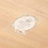 Invitations En Acrylique Shabby chic Tea Party Fête des mariées (Poser)