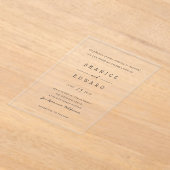 Invitations En Acrylique Shanice Mariage moderne (Poser)