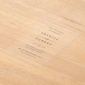 Invitations En Acrylique Shanice Mariage moderne Enregistrer la date (Poser)