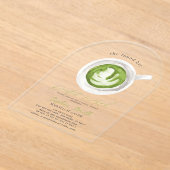 Invitations En Acrylique She found her Perfect Matcha Bridal Shower (Poser)