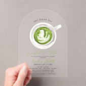 Invitations En Acrylique She found her Perfect Matcha Bridal Shower (In situ (ordinateur de poche))
