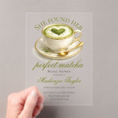Invitations En Acrylique She Found Her Perfect Matcha Bridal Shower  (In situ (ordinateur de poche))