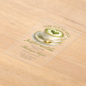 Invitations En Acrylique She Found Her Perfect Matcha Bridal Shower  (Poser)
