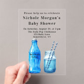 Invitations En Acrylique She’s Ready To Pop Boy Baby Shower (In situ (ordinateur de poche))