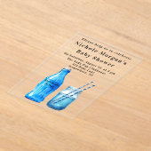 Invitations En Acrylique She’s Ready To Pop Boy Baby Shower (Poser)