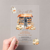Invitations En Acrylique She's Off The Market Fall Pumpkin Bridal Shower (In situ (ordinateur de poche))