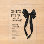 Invitations En Acrylique She's Tying The Knot Bridal Shower  (Recto)