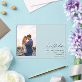 Invitations En Acrylique Side V Photo Moderne Enregistrer la date (Insitu (Mariage))
