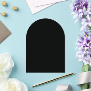 Invitations En Acrylique Silhouette de chat noir minimaliste