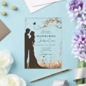 Invitations En Acrylique Silhouette de marié et de mariée  (Insitu (Mariage))