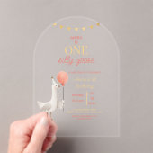 Invitations En Acrylique Silly Goose First Birthday Personalized Arch Party (In situ (ordinateur de poche))