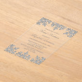 Invitations En Acrylique Silver Snowflake Winter Sweet 16 (Poser)