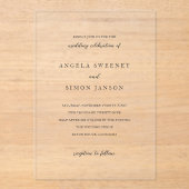 Invitations En Acrylique Simon Simple Mariage élégant (Recto)