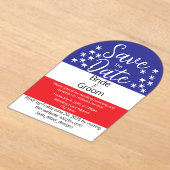 Invitations En Acrylique Simple 4 juillet Mariage campagnard patriotique (Poser)