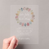 Invitations En Acrylique Simple Beach Blue Ocean Seashell Mariage (In situ (ordinateur de poche))