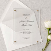 Invitations En Acrylique Simple Calligraphy Minimalist Wedding