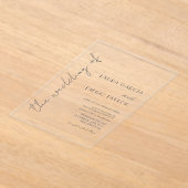 Invitations En Acrylique Simple Calligraphy Wedding (Poser)