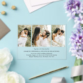 Invitations En Acrylique Simple Collage Photo Mariage élégant (Insitu (Mariage))