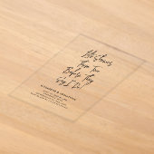 Invitations En Acrylique Simple couple de script prend une douche avant de (Poser)