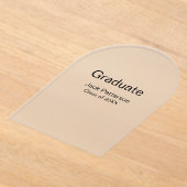 Invitations En Acrylique simple diplôme minimal ajouter nom classe moderne (Poser)