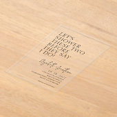 Invitations En Acrylique Simple Douche En Couple Avant Qu'Ils Disent Que Je (Poser)