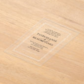 Invitations En Acrylique Simple Élégant Mariage Formel  (Poser)