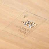 Invitations En Acrylique Simple Élégant Mariage Moderne (Poser)