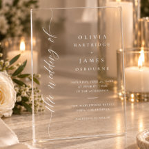 Simple Élégant Minimaliste Clair Mariage Blanc